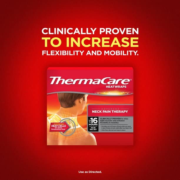 ThermaCare Neck Shoulder and Wrist Heatwrap - 3 count - Pack of 8