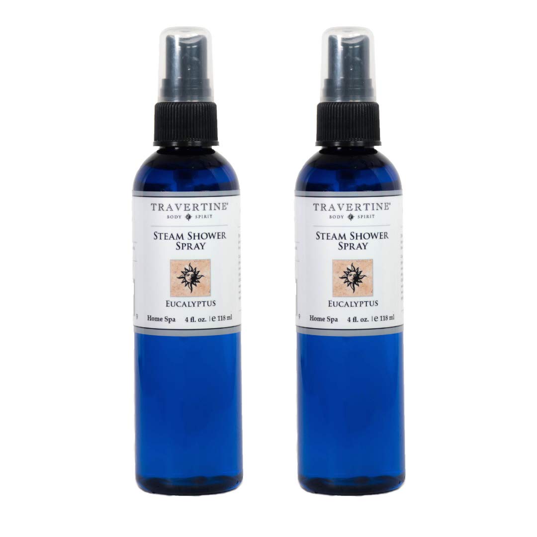 Travertine Spa, Steam Shower Spray, 4oz (2 Pack)