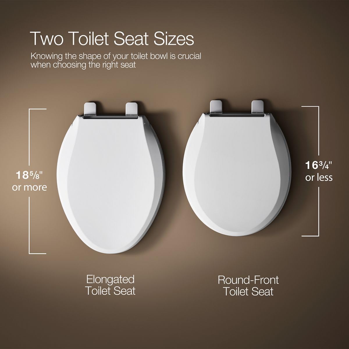 KOHLER RUTLEDGE® NIGHTLIGHT Elongated Toilet Seat, White, Grip-Tight Installation, Quiet Close Seat Prevents Slamming