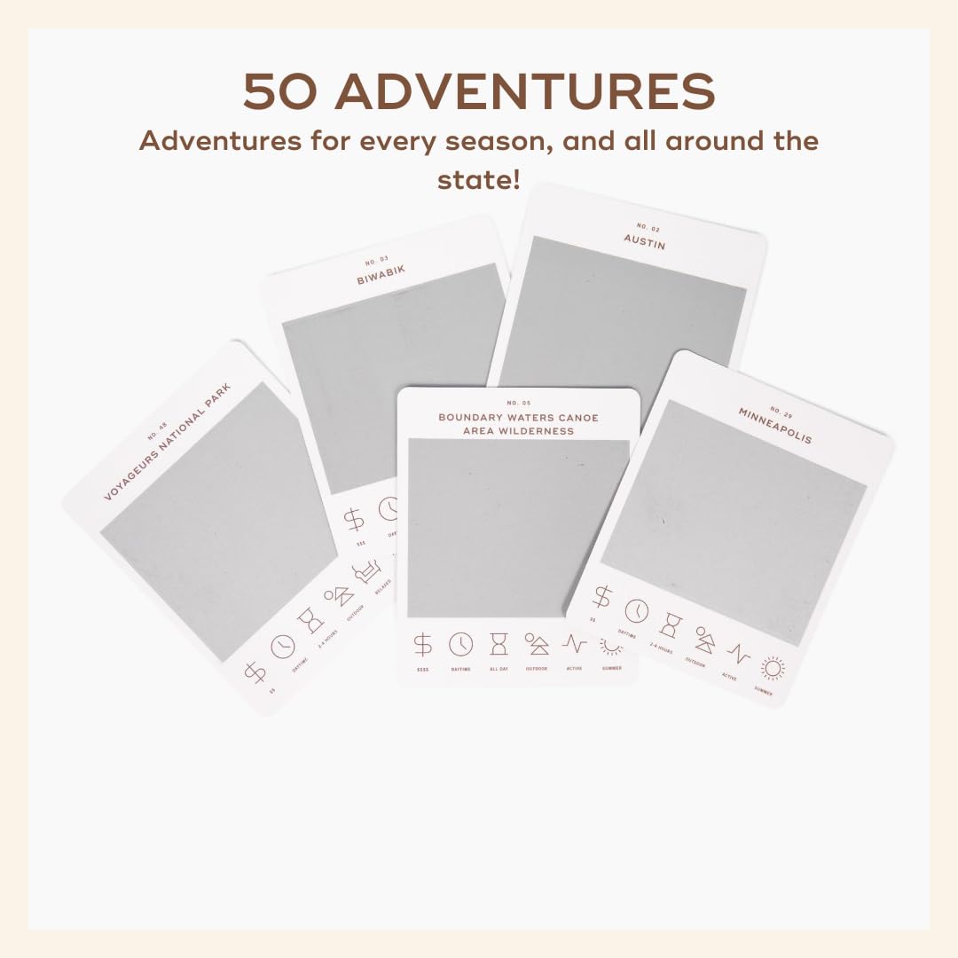 Minnesota Adventure Bucket List: 50 Scratch-Off Cards Featuring Minnesota Tourist Attractions, Outdoor Activities, and Road Trips - Perfect Experience Gift and Travel Guide for Exploring