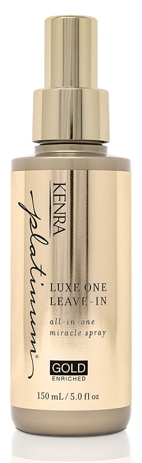 Kenra Platinum Luxe One Leave-In | All-In One Miracle Spray | Enriched with Precious Gold | Opulent Slip & Shine | Thermal/Heat Protection | Medium To Coarse Hair | 5 fl. Oz