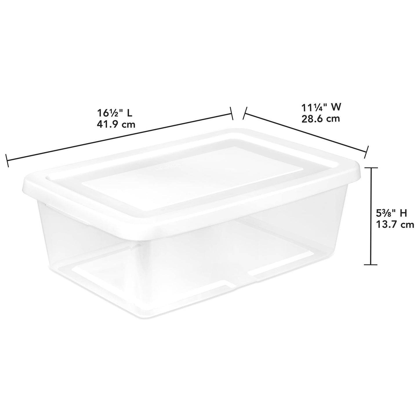 Sterilite 12-Pack Clear Storage Box, Stackable Container Bins with Lids, 12 Qt, White – Plastic Containers for Home, Closet, Bathroom, and Office Organization