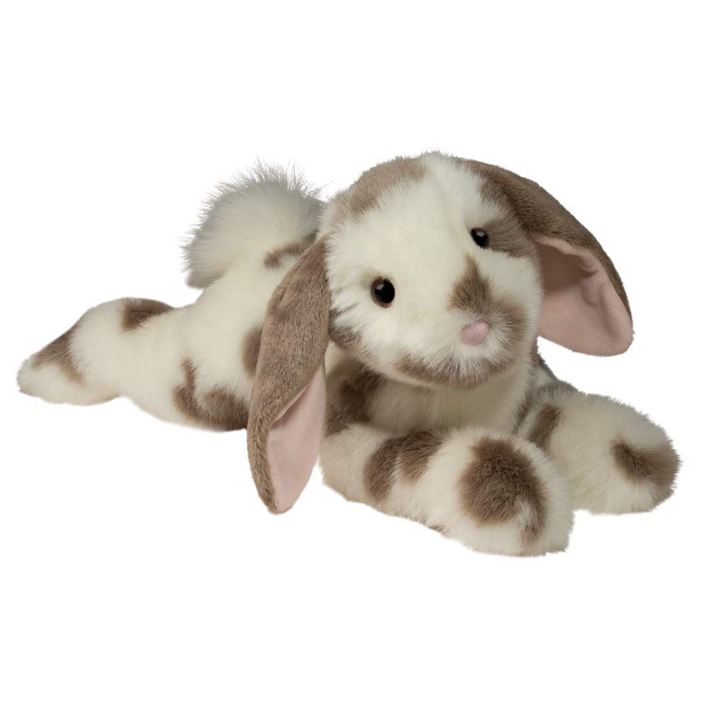 Douglas : Dlux / Ramsey peluche lapin avec taches grises 18"