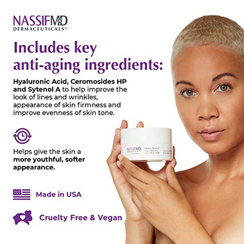 NASSIF MD Hydro-Screen Face And Body Souffle, Hydrating Skin Moisturizer, Hyaluronic Acid, Omega 3, Anti Aging, Even Skin Tone, 4 Fl Oz