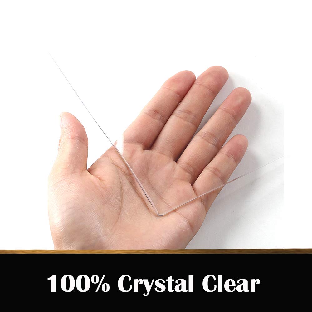 36x72 Inch Multi Size Clear Plastic Dining Table Protector PVC Tablelcloth Desk Pad Mat Wooden Furniture Coffee Glass Table Screen Protection Pad Cover Dressing Kitchen Countertop Topper Waterproof