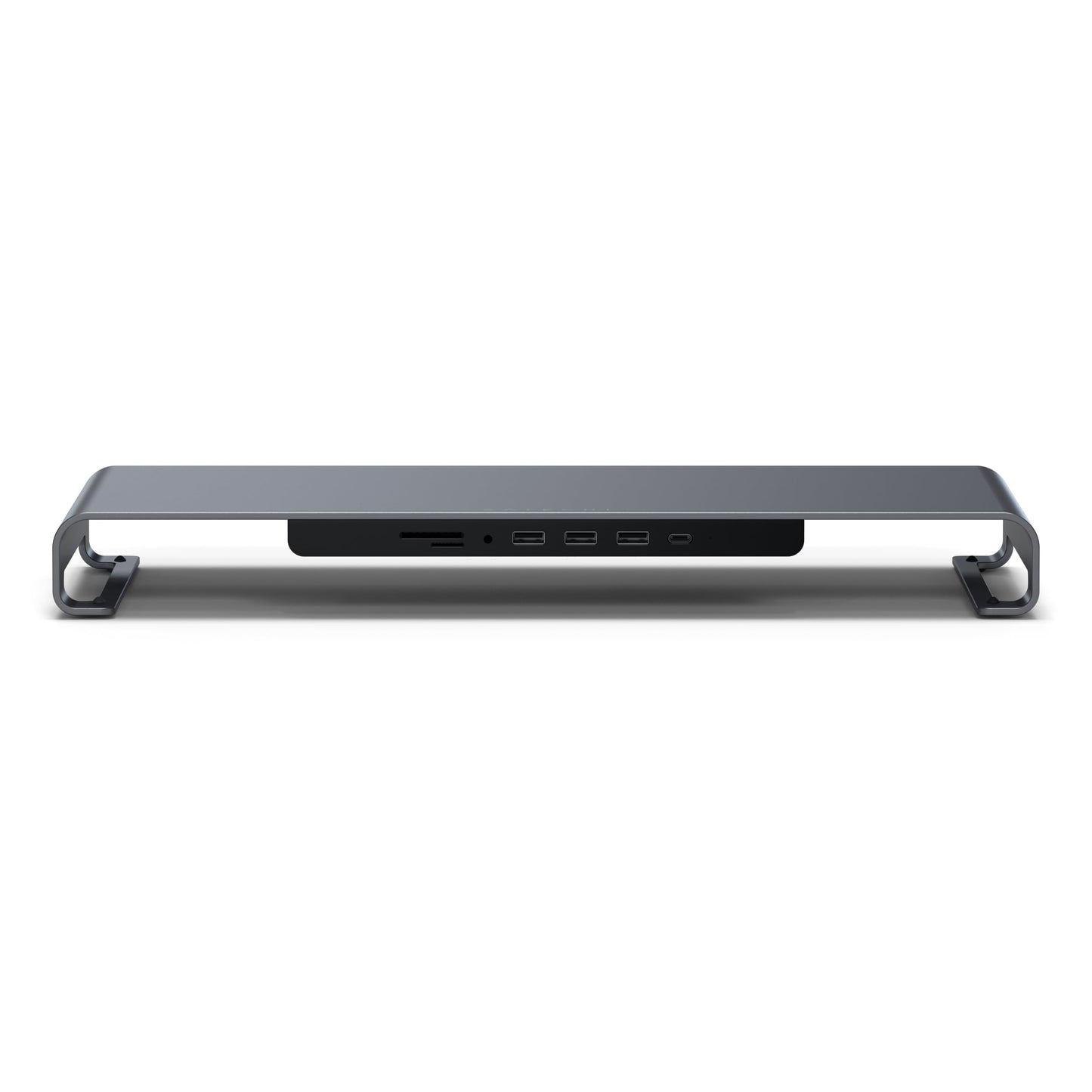 Satechi USB C Hub Monitor Stand for Desk with USB-C Data Port, 3 USB 3.0 Ports, Micro/SD Card Readers, Audio Jack, Computer Monitor Stand for Desktop Computers, Monitors, and Laptops