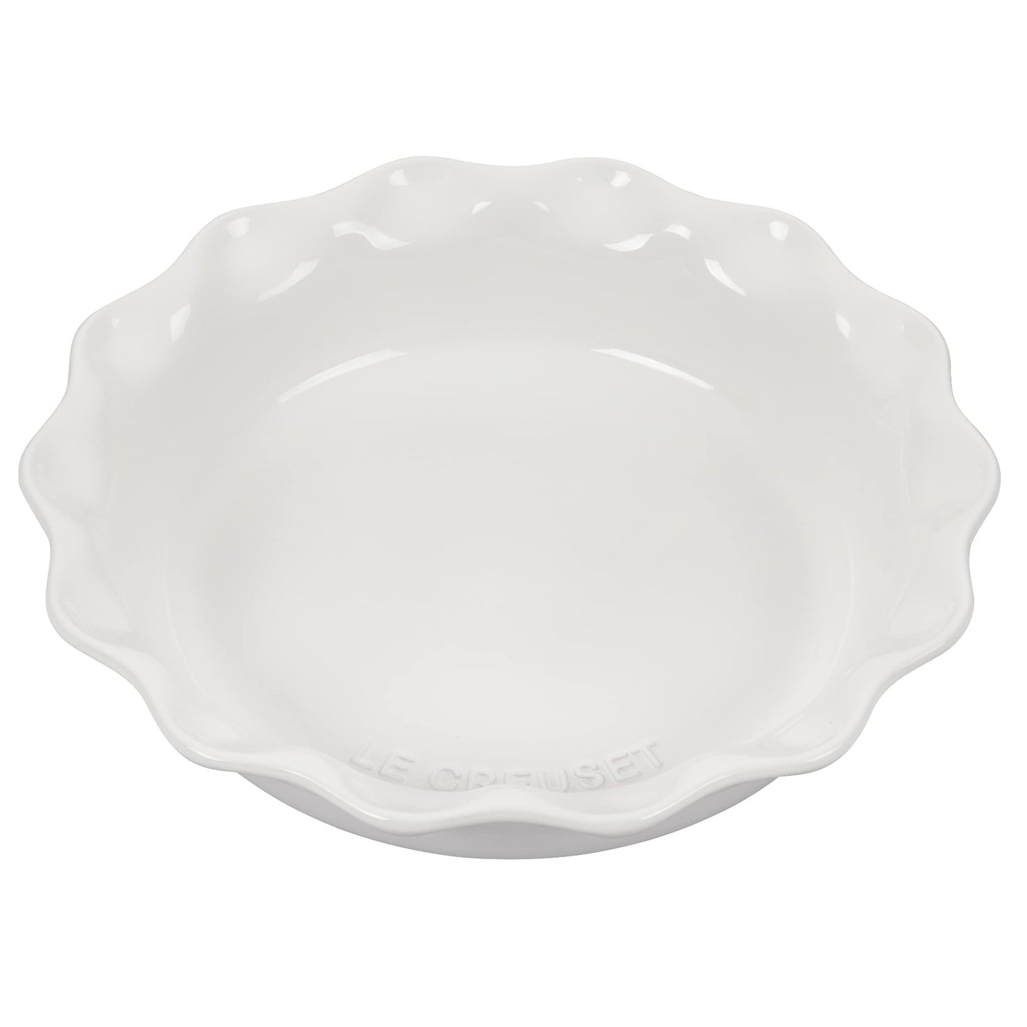 Le Creuset Stoneware 9" Heritage Pie Dish, White