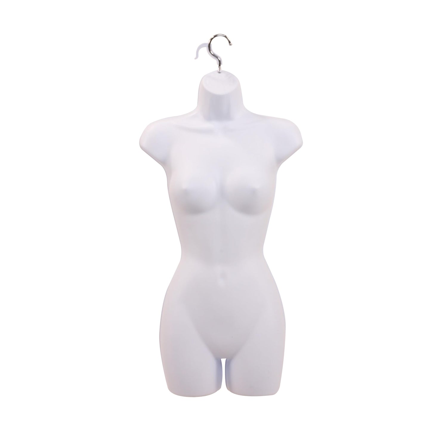 SSWBasics Female Mannequin Torso - Fits Women’s Sizes 5-10 - Molded, Shatterproof & White