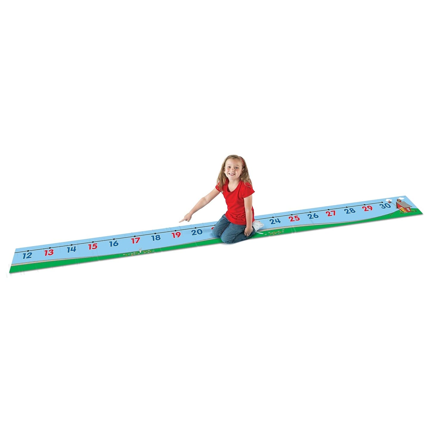 Learning Resources 0-30 Number Line Floor Mat - Counting & Numbers, Addition and Subtraction, Math Manipulatives, Back to School, Teacher Supplies, Classroom Must Haves, Gifts for Students