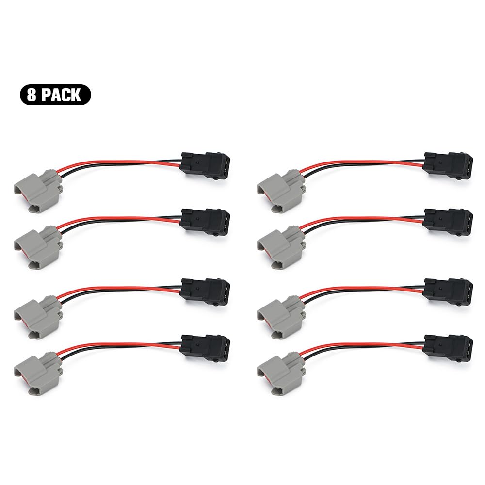 4L60E DBC LS Standalone Wiring Harness Compatible with GM LS1 1999-2006 Vortec Engines 4.8L 5.3L 6.0L Drive by Cable, with 8 Pack Fuel Injector Connector Adapter EV1 Transfer to EV6