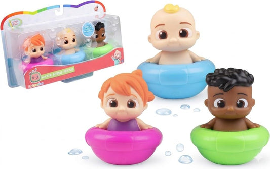 CoComelon Bobble Bath Water Figure Set Toy, 3 Pack- Includes Floating JJ, Cody & YoYo - Officially Licensed - Add to Bath Time Fun! Gift for Kids, Boys & Girls, Toddlers & Preschoolers - Set of 3