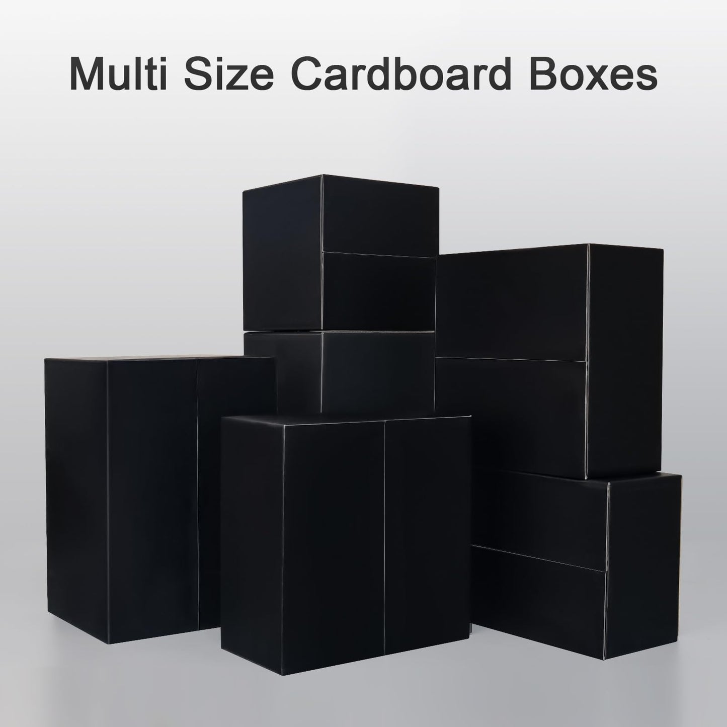 Shipping Boxes Medium 10x7x6 Inches, 30 Pack Mailer Packaging Boxes Bulk, Black Corrugated Cardboard Boxes for Small Business Mailing Packing