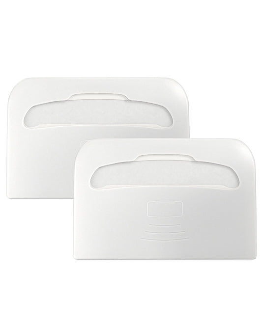 Commercial Toilet Seat Cover Dispenser Wall Mount (2-Pack), White Half-Fold Toilet Seat Cover Holder for Bathroom/Restroom