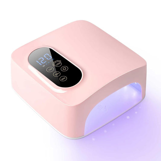 72W Cordless Led Nail Lamp, Rechargeable Nail Dryer, Portable Gel UV Led Nail Light with 4 Timer Setting Sensor, Professional Gel Nail Lights Nail Art Manicure Tools for Home and Salon