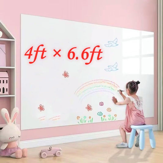 48" × 79" Stick and Peel Dry Erase Whiteboard Wall Sticker, Bonus Marker(48×79 Inches)