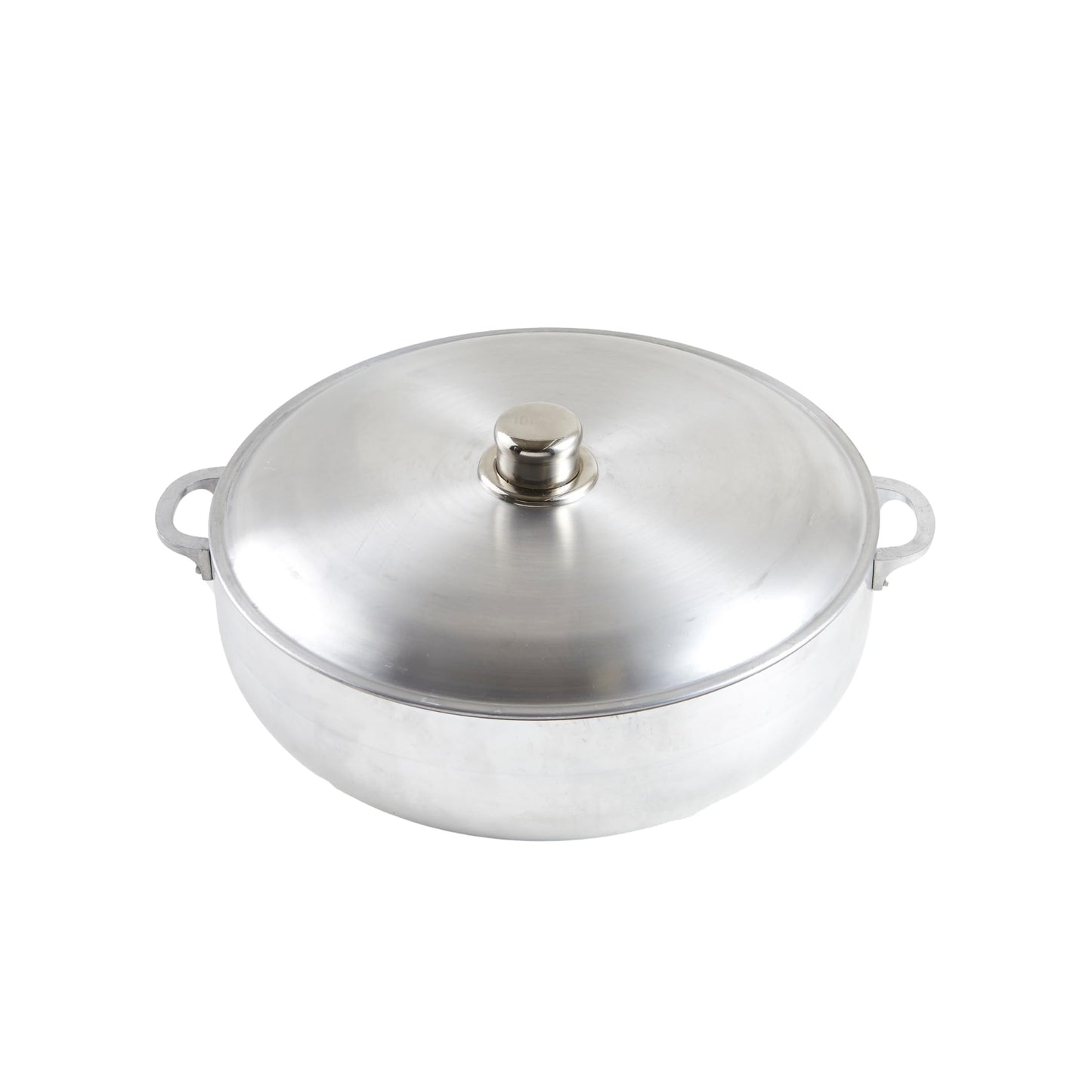 IMUSA Traditional Polished Aluminum Caldero (Dutch Oven) with Lid, 6.9 Quarts, Polished Aluminium