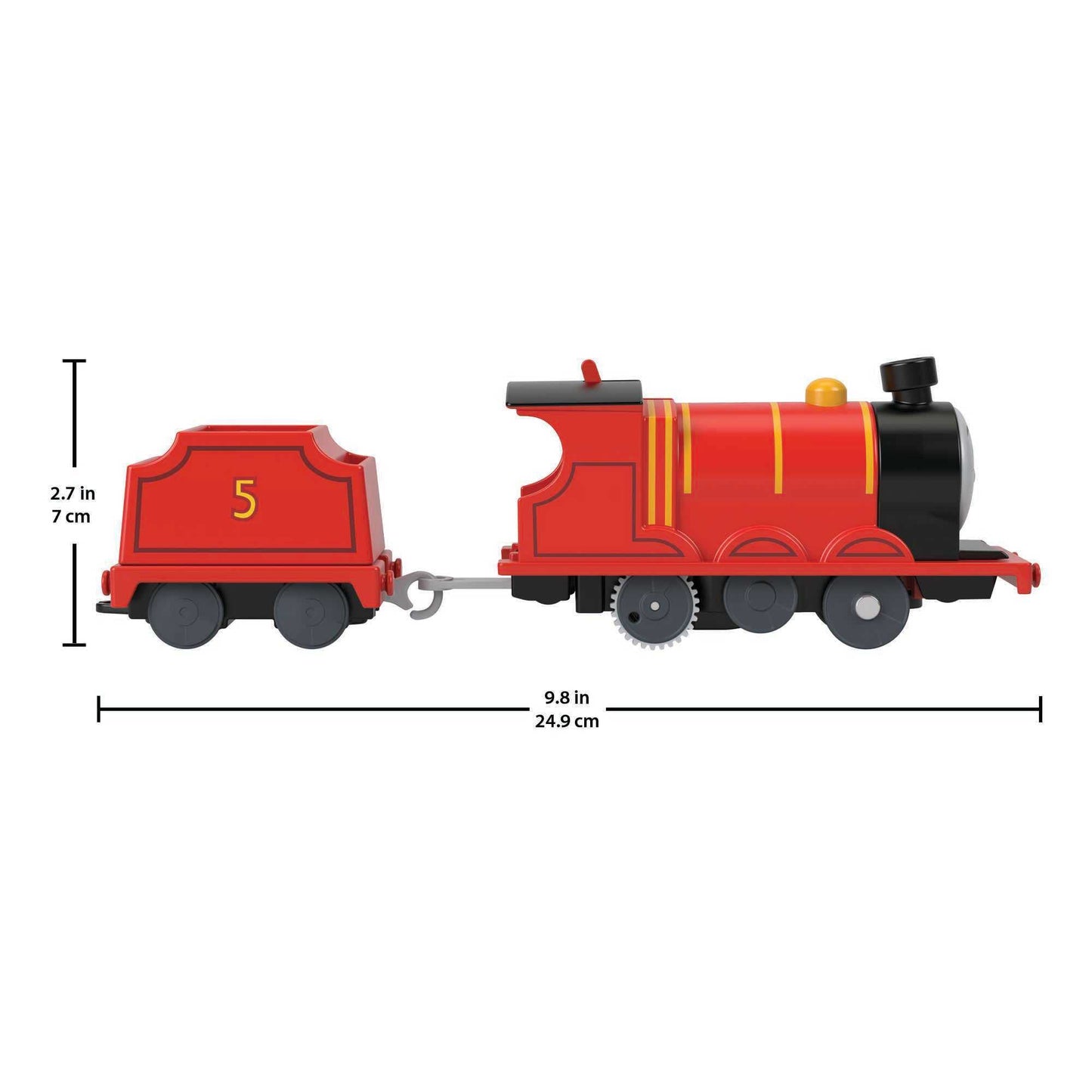 Fisher-Price Thomas & Friends James Motorized Toy Train Engine for Preschool Kids Ages 3 Years and Older