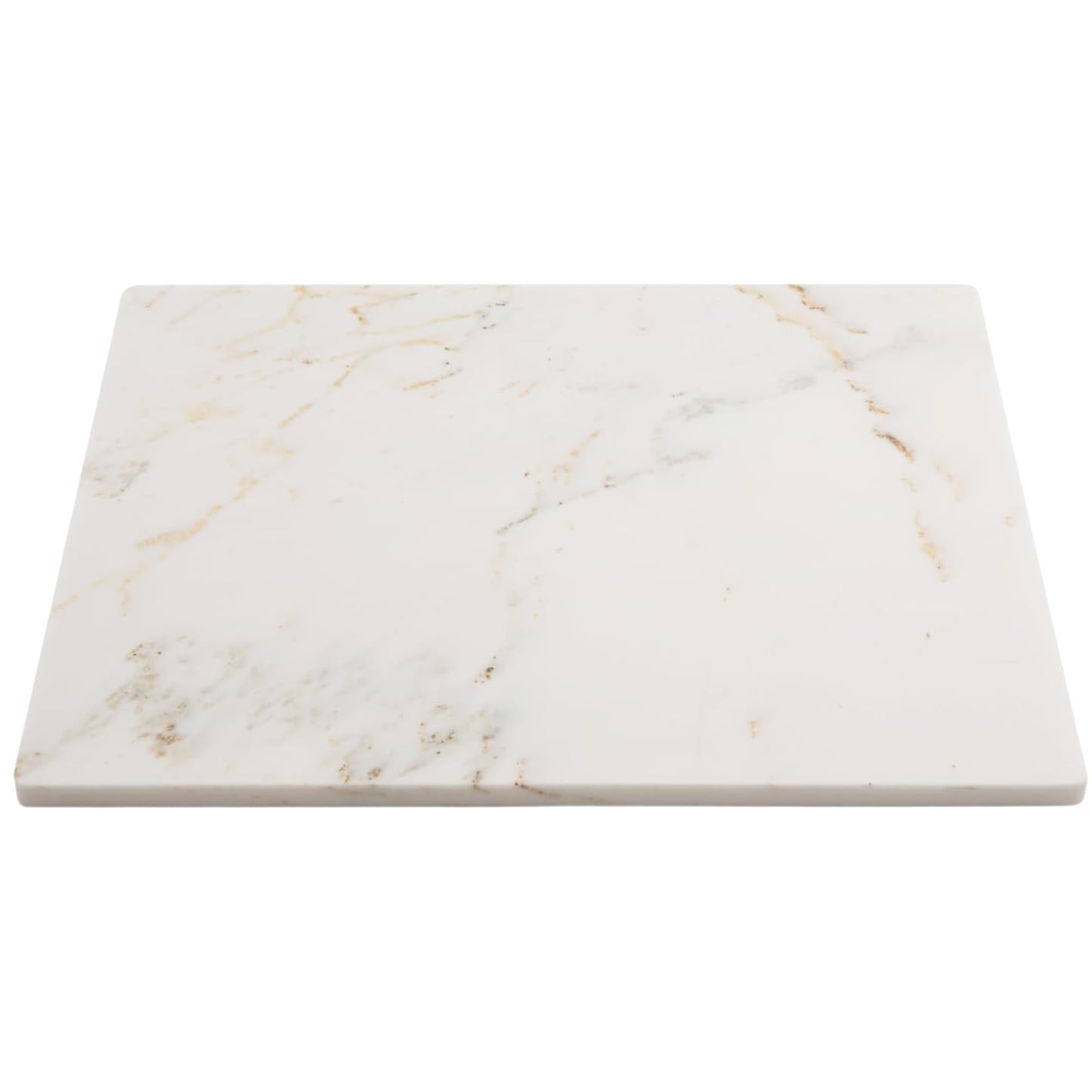 KC KULLICRAFT Marble Pastry & Cutting Board – 10x14 Inch Natural Stone Slab with Non-Slip Feet for Dough, Cheese, Baking, Serving, Charcuterie, Trivet – Easy to Clean Gift Tray.