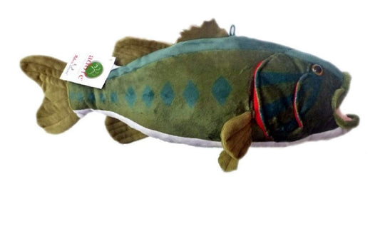Adore Plush Company ADORE 17" Cranky the Largemouth Bass Fish Stuffed Animal Plush Walltoy Wall Mount