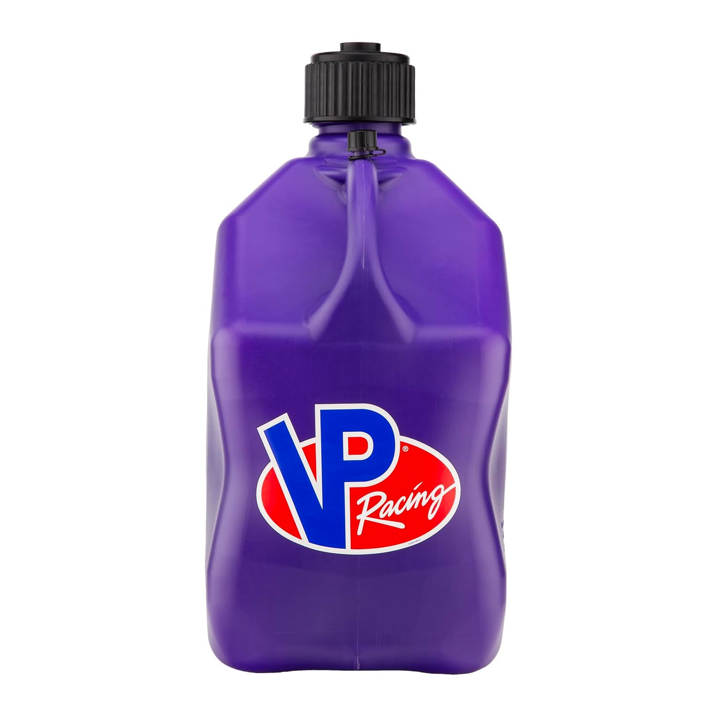 VP Racing 3612-CA, 5.5-Gallon Square Motorsport Jug Translucent Purple w/ 14" Deluxe Hose Close-Trimmed Cap and Neck for Tight Seal (1 Pack)