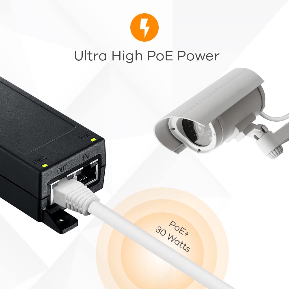 Zyxel Single port Powerinjector | 1-2.5G MultiGig 802.3at PoE+ Injector | Simple Plug and Play | IEEE 802.3af/at