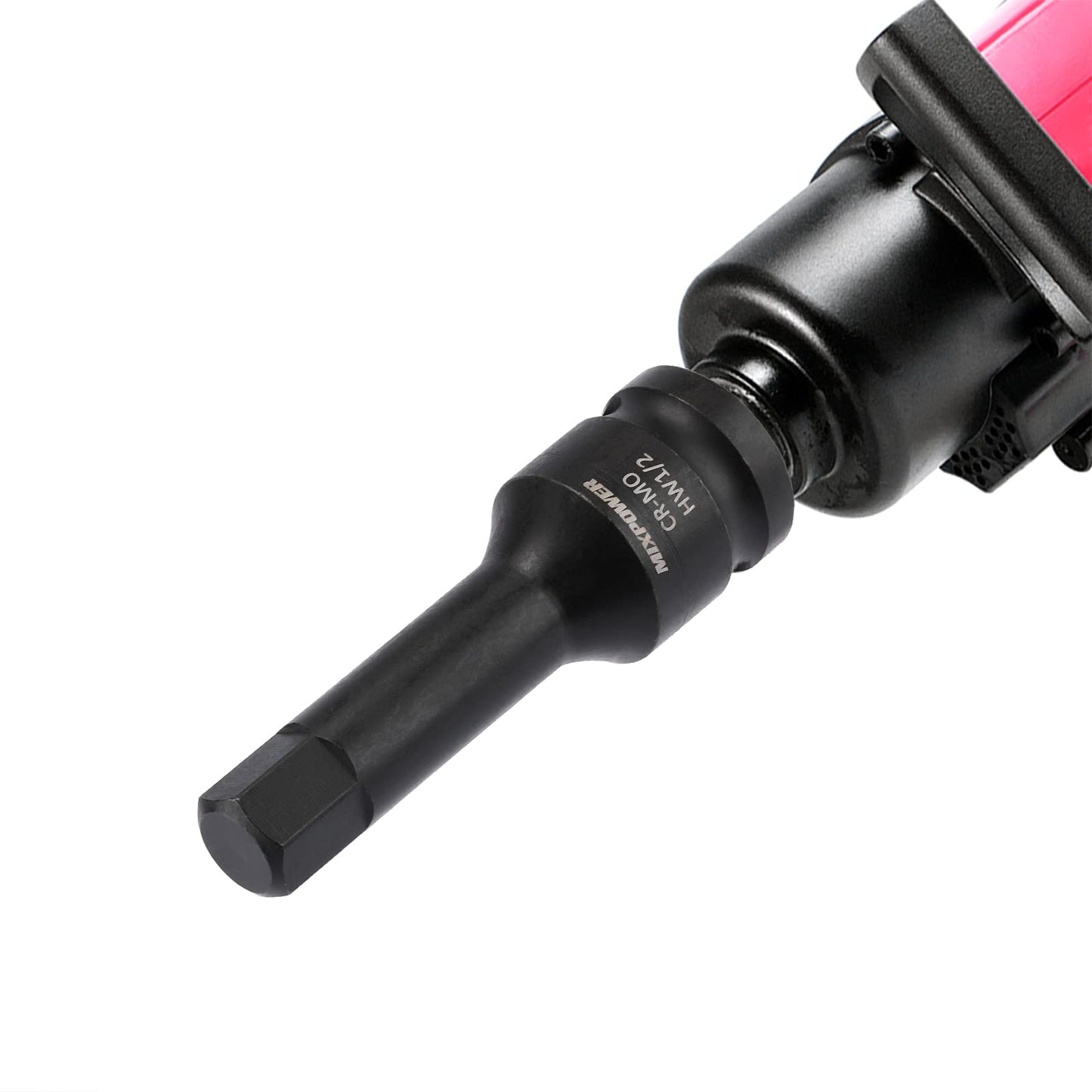 MIXPOWER 1/2" Drive Master Impact Hex Bit Set, Hex Driver, 20-Piece 1/2" Drive Allen Bit Socket Set, SAE/Metric, 1/4" - 3/4", 6-19mm, Cr-Mo Steel, Impact Grade