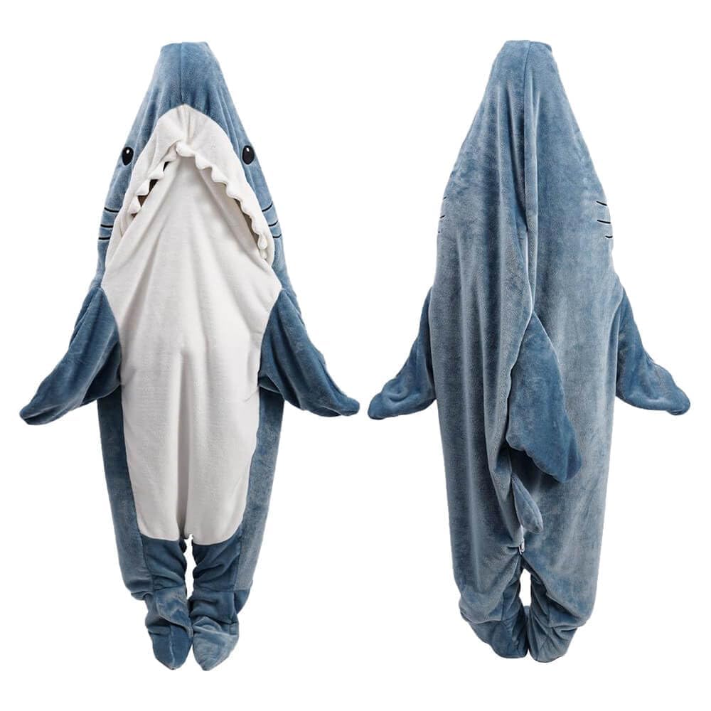 Gudina Shark Blanket Hoodie Onesie, Shark Onesie Adult, Shark Sleeping Bag for Adult (XL)