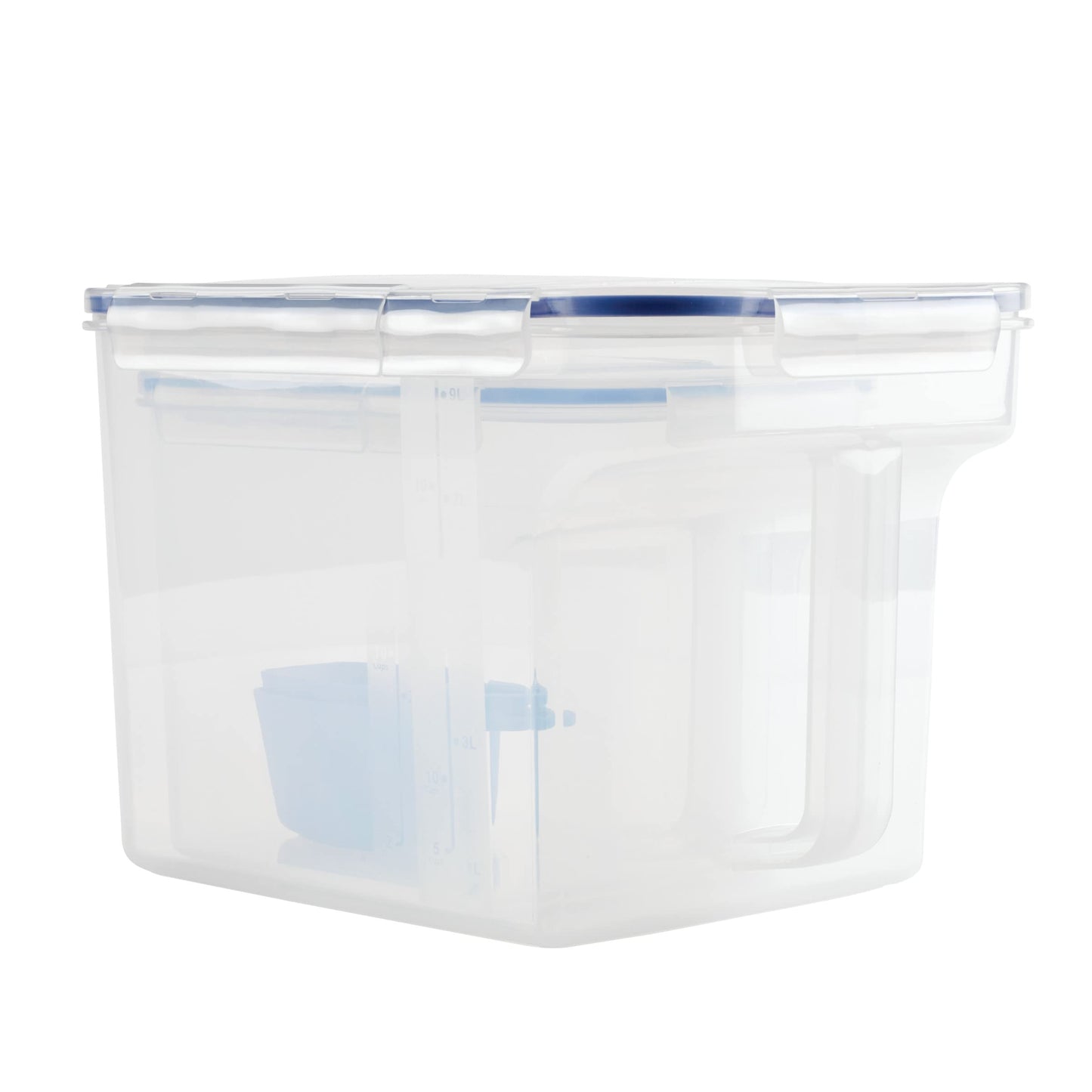 LocknLock Easy Essentials Food Storage Container and Scoop Set/Food Storage Bin Set, BPA-free/Dishwasher Safe, 4 Piece - Clear