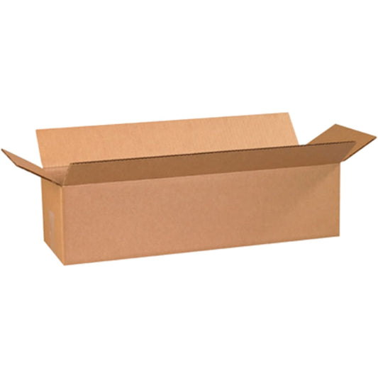 BOX USA 2486 Long Corrugated Cardboard Box 24" L x 8" W x 6" H, Kraft, For Shipping, Packing and Moving (Pack of 25)