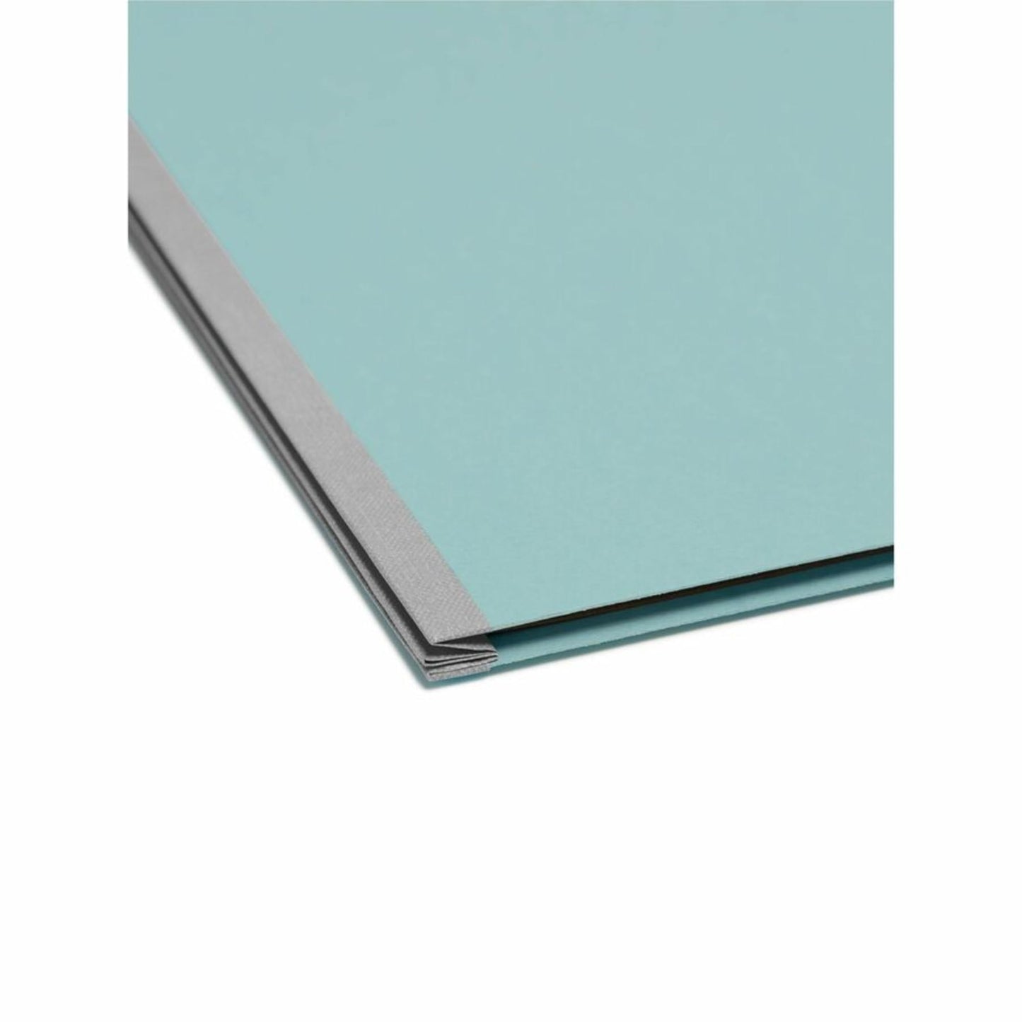 Smead Pressboard Classification File Folder with SafeSHIELD Fasteners, 2 Dividers, 2" Expansion, Letter Size, Blue, 10 per Box (14030)