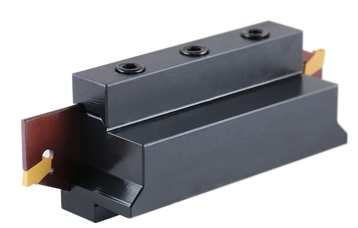 Accusize Industrial Tools 1'' Self-Lock Block Sltbn25.4-6 with 10 Pcs Gtn-3 Carbide Inserts and 1 Pc 0.120'' Width Ncih32-3 Blade, 2410-1010