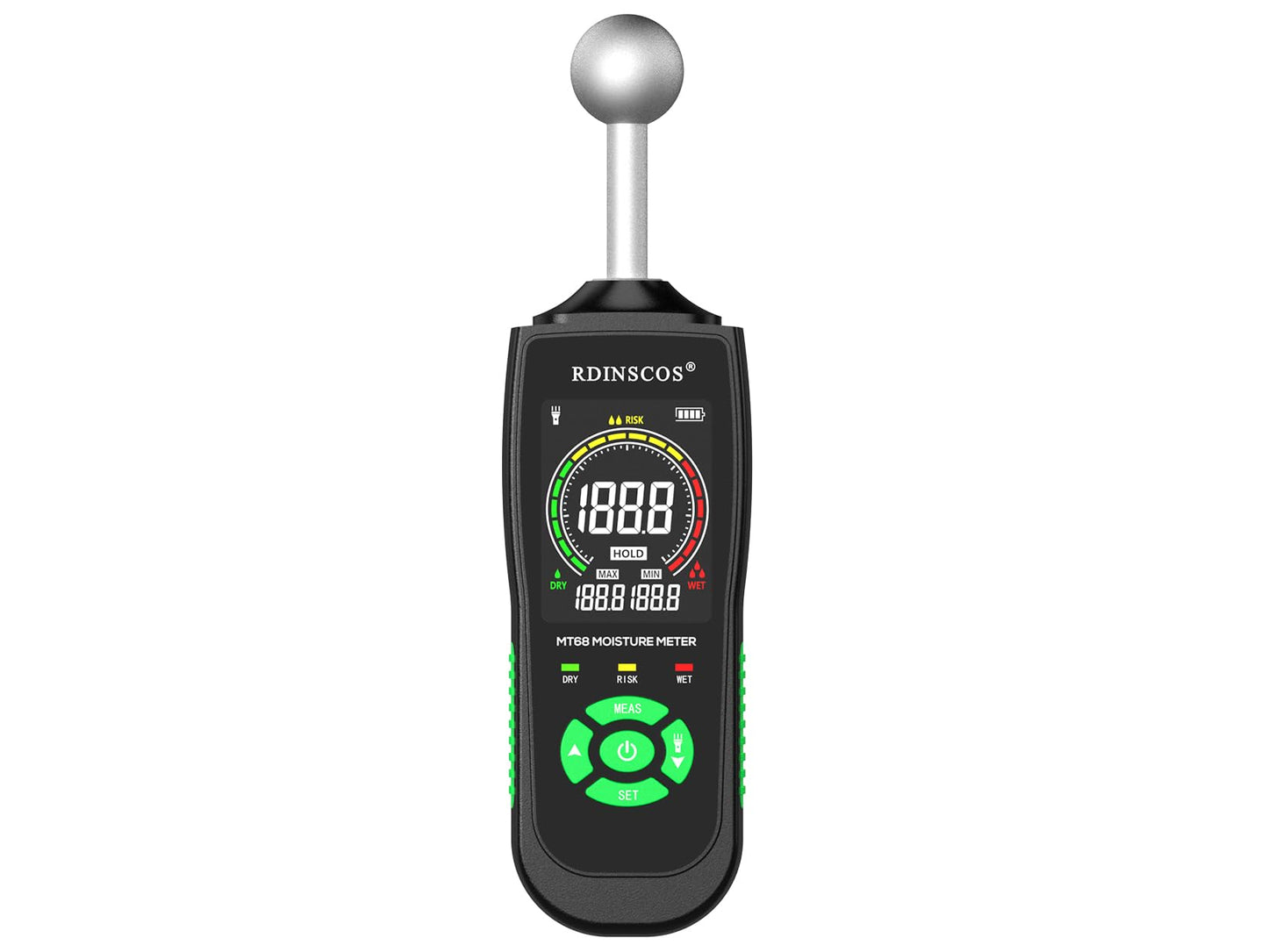 Moisture Meter for Drywall, Wood Moisture Meters for Walls, Firewood Floor Humidity Detector Lumber Humidity Tester Paper Cerimic Ceiling Firewood Cardboard Humidity Building Material