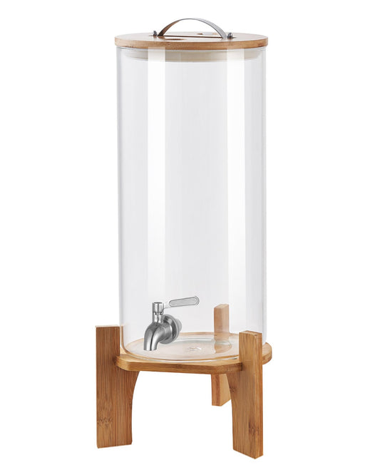 Beverage Dispenser,2.9 Gallon Glass Drink Dispenser with Stand,Glass water dispenser with Spigot, Large Drink Dispensers for Parties,Water Dispensers for Bar,Wedding,Restaurants 11L