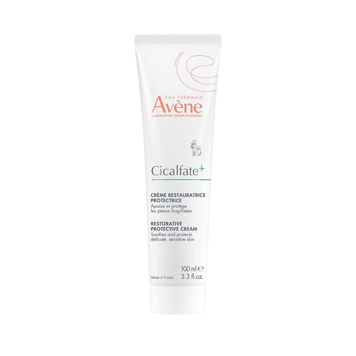 Avene Cicalfate+ Restorative Protective Cream, postbiotic skincare for sensitive skin, helps restore skin barrier, face and body, safe for infants, children and adults, 3.3 Fl Oz