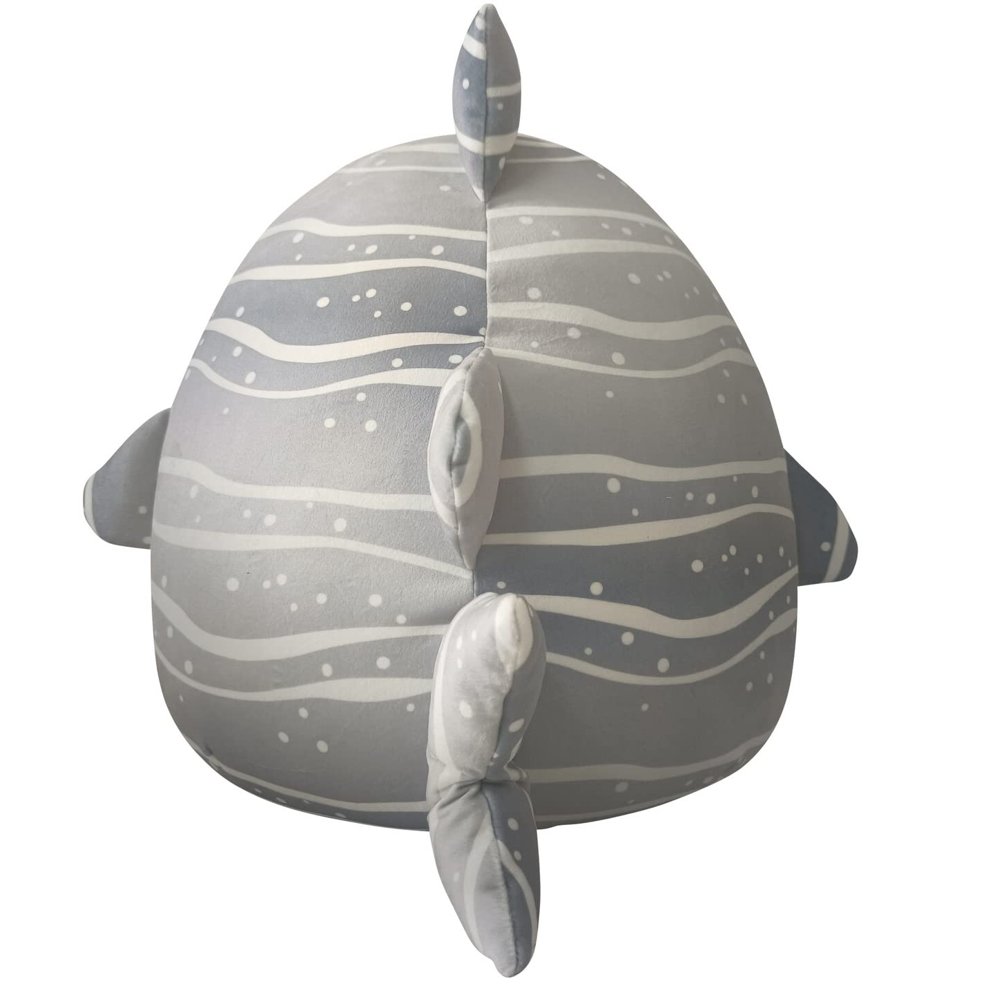 Squishmallows 14-Inch Grey Striped Whale Shark with White Belly Plush - Add Sachie to Your Squad, Ultrasoft Stuffed Animal Large Plush Toy, Official Kelly Toy Plush
