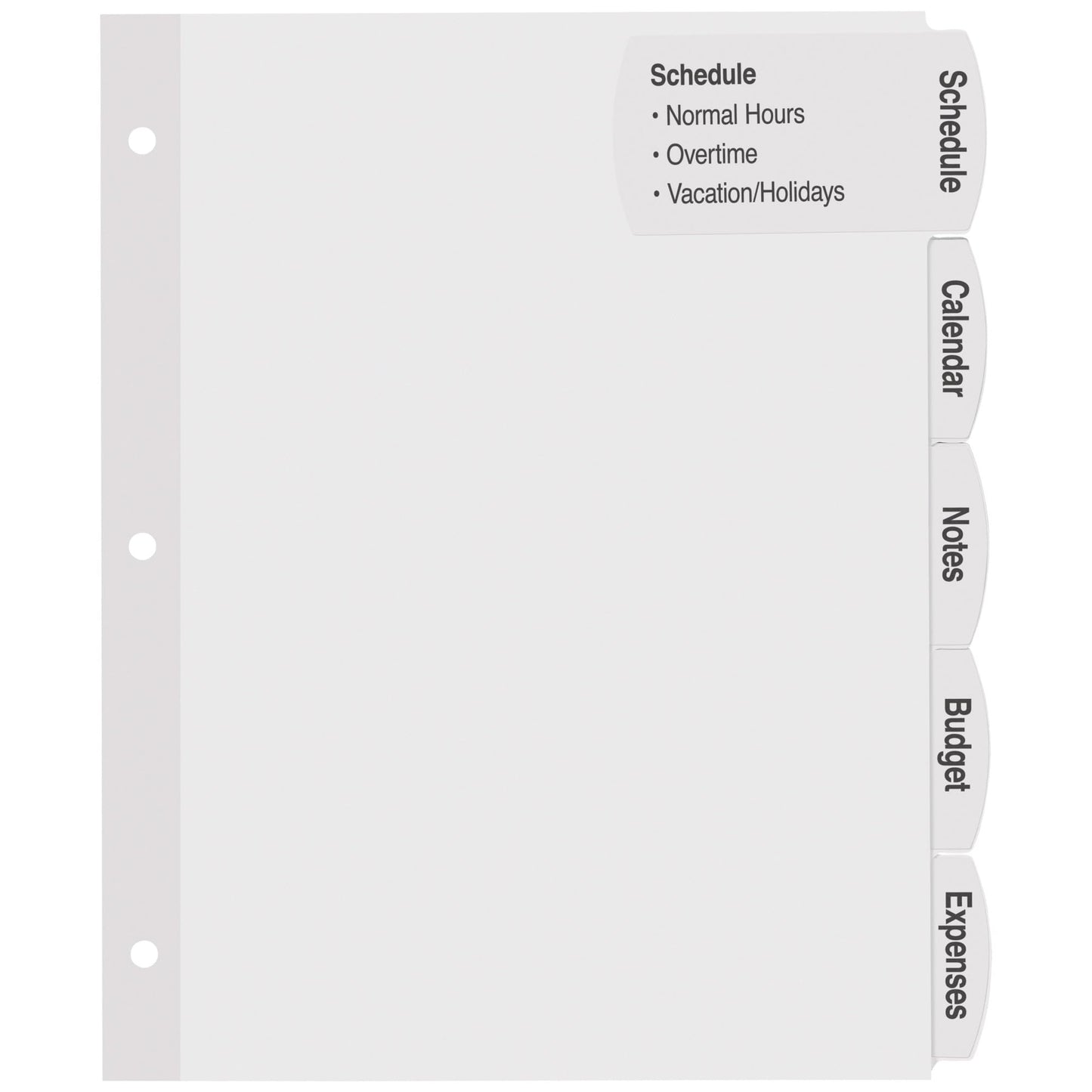 Avery Big Tab Printable Large White Label Dividers for 3 Ring Binders, 5 Tabs per Set, White, Great for Office Supplies, School Supplies, Organizing, and More (20 Sets of 14440)