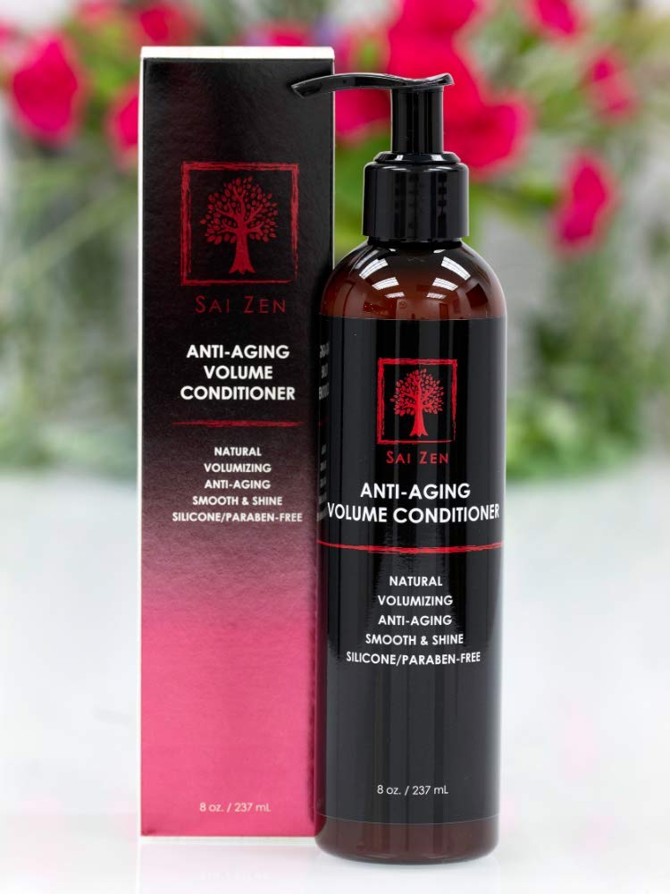 Sai Zen Anti-Aging Volume Conditioner | Anti-Thinning and Volumizing Formula | Made in USA | Sulfate and Paraben Free | All Hair Types, 8 oz.