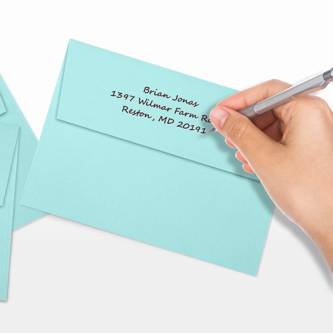 LUXPAPER A7 Invitation Envelopes for 5 x 7 Cards in 80 lb. Seafoam, Printable Envelopes for Invitations, w/Peel and Press Seal, 250 Pack, Envelope Size 5 1/4 x 7 1/4 (Green)