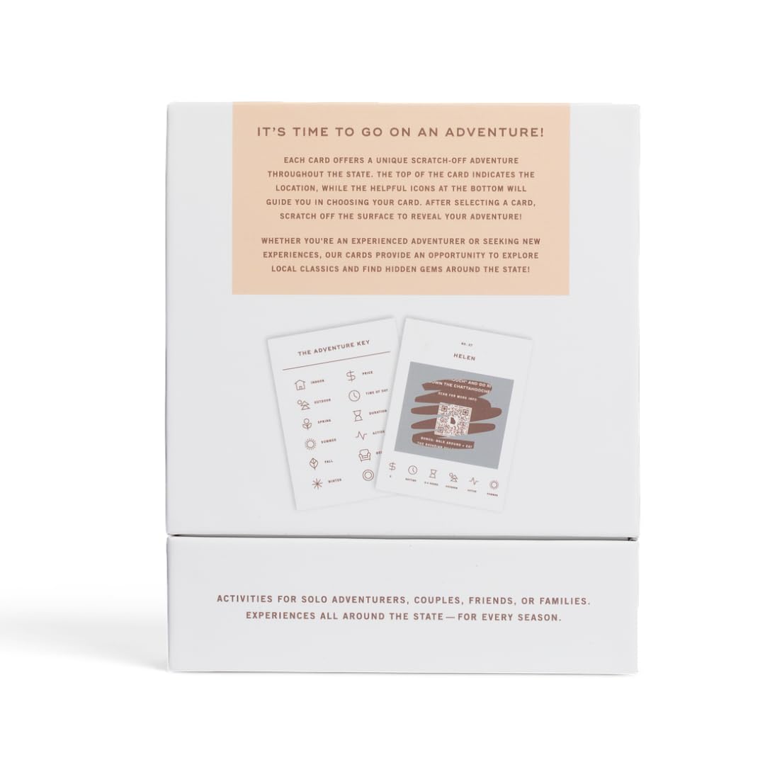 Reach International Outfitters Georgia Adventure Bucket List: 50 Scratch-Off Cards for Outdoor Activities, Tourist Attractions, and Road Trips - Perfect Travel Gift and Guide for Exploring