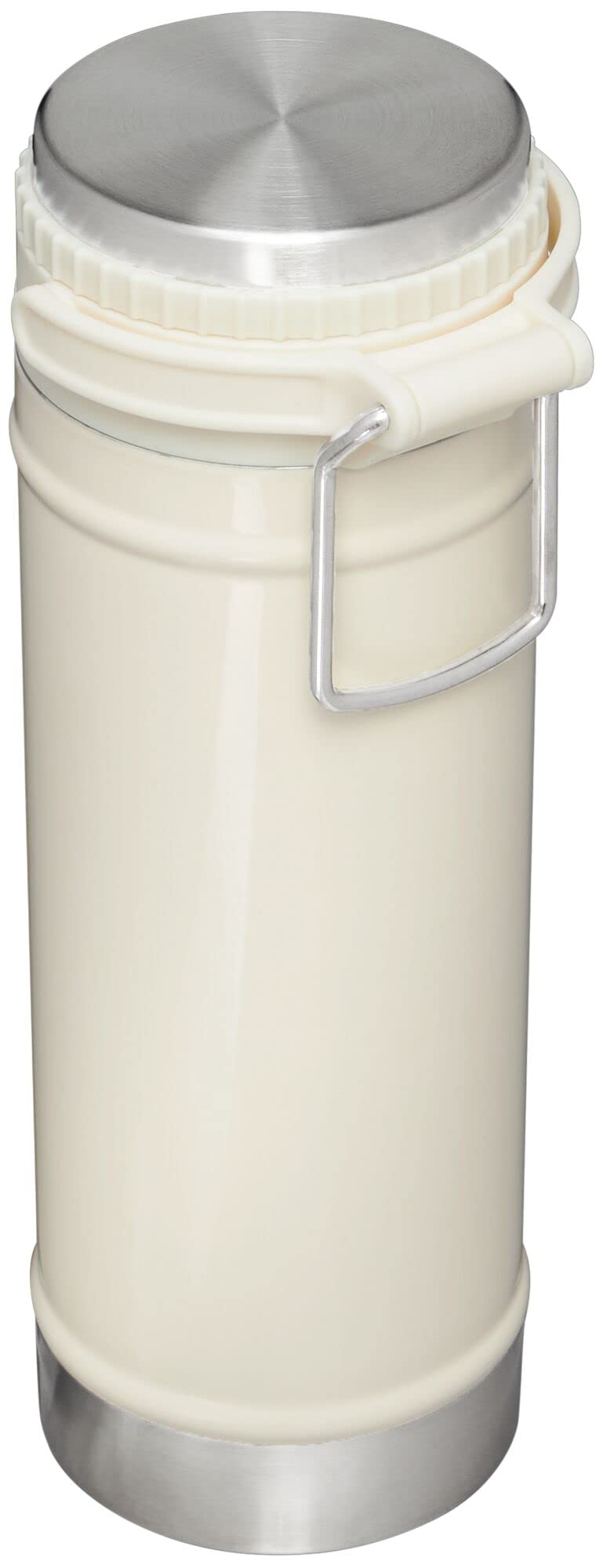 STANLEY Travel Mug with Integrated French Press 16 oz | 5 Minute Brew, 4 Hours Hot, Leakproof Lid | Mesh Filter for Coffee Grounds | Insulated Stainless Steel Coffee Maker | BPA-Free | Cream Gloss