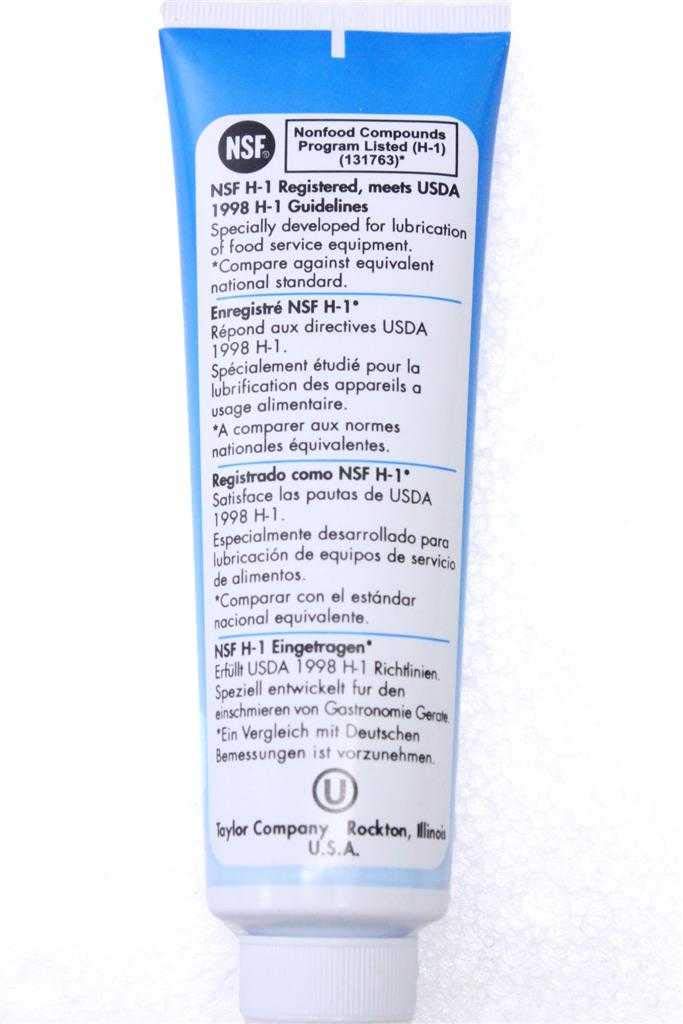 4 x 4 Oz. Taylor Blue Lube Tube, Food Safe Grease Sanitary Lubricant for O-Rings, Gasket, Mixer & Soft Serve Machines like Taylor, Stoelting, Kappus, Coffee, Yogurt, Food Service Equipment Lube #47518