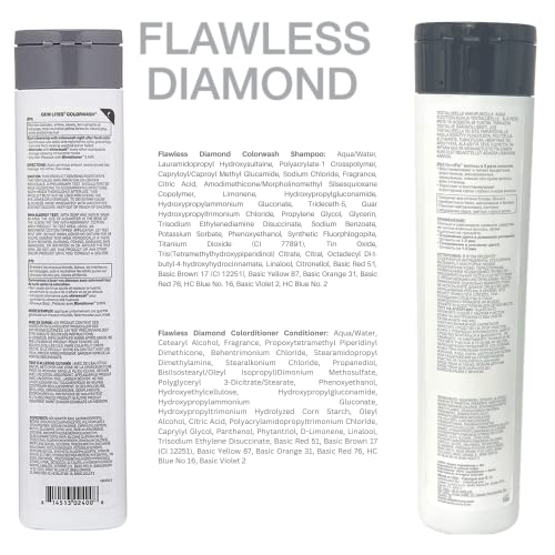 Celeb Luxury Gem Lites Duo Color Depositing Colorwash Shampoo & Conditioner Set + Bondfix Bond Rebuilder, Semi Permanent Hair Color, Vegan Hair Dye, Flawless Diamond