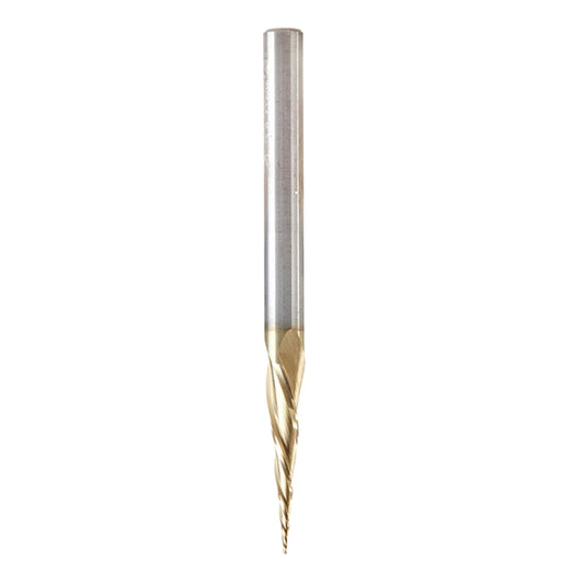 Amana Tool CNC 2D 3D Carving Angle Ball Tip Router Bit, ZrN Coated, 46473, 6.2 Degree Metric, x 0.5 Dia x 0.25 Rad x 26.5 CH x 6 Shk x 75mm L x 3 Fl