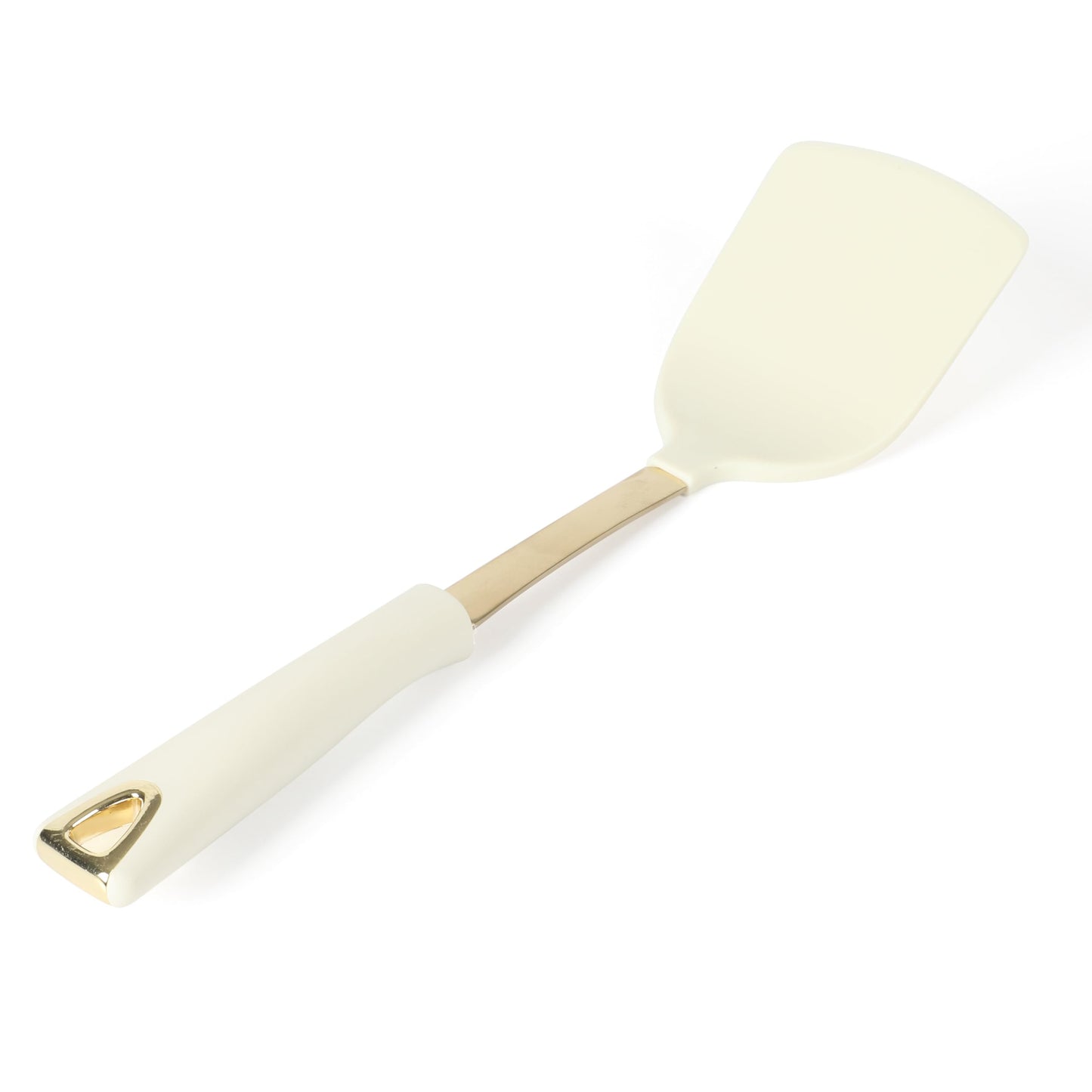 Martha Stewart Lockton 5-Piece Kitchen Tool Set – Stainless Steel & Nylon Cooking Utensils with Linen Handles and Gold Accents, Durable Heat-Resistant Kitchen Gadgets