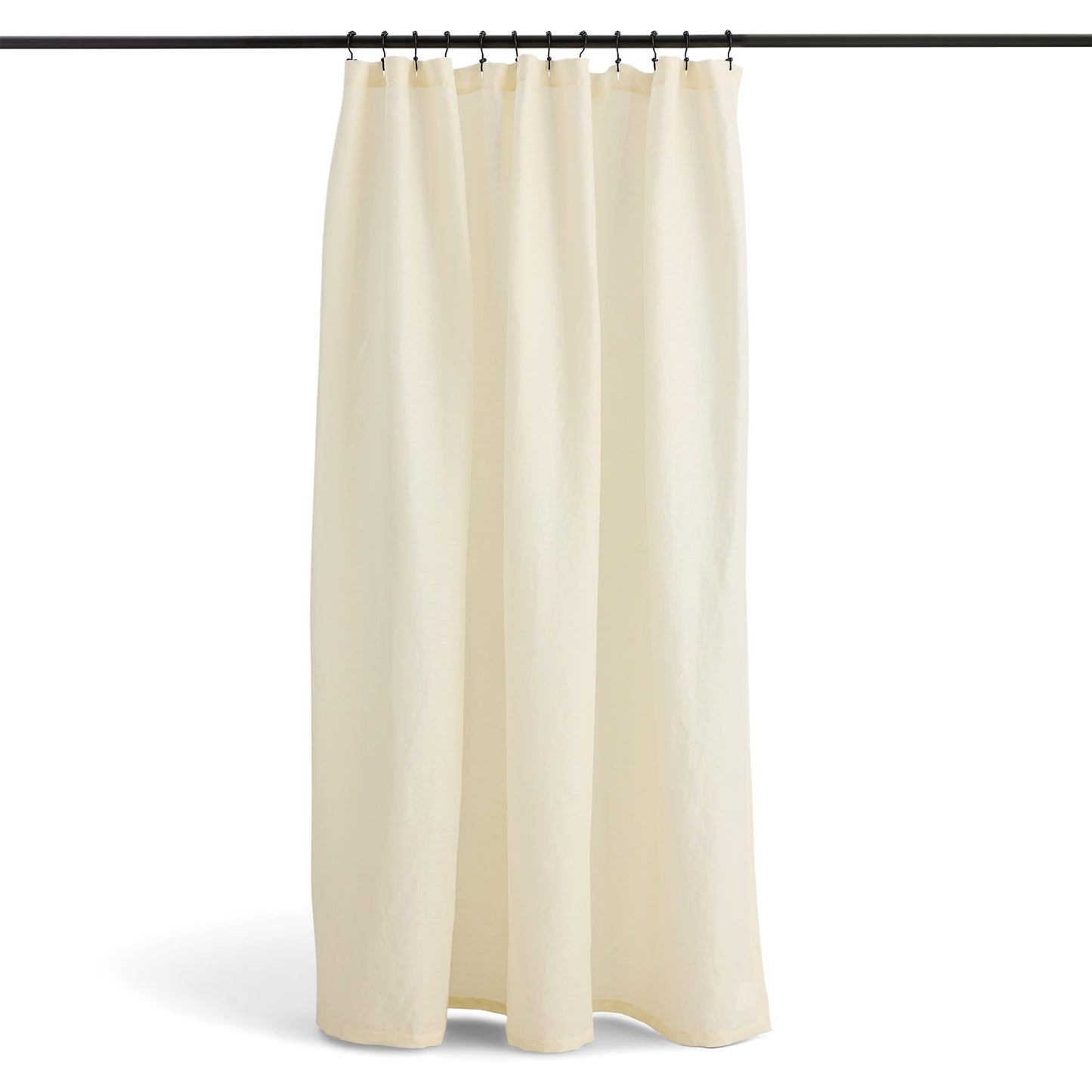 Preston Lane Stonebridge Linen Cotton Shower Curtain, 72" x 72" – 67% Linen 33% Cotton Blend, Fabric Bathroom Curtain with Reinforced Holes with Stitching, Made in Portugal, Alabaster