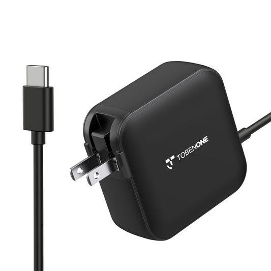 100W USB C Laptop Charger, Universal GaN III Power Supply Adapter, Replacement Foldable Fast Charger PD3.0 for MacBook Pro/Air, HP, Lenovo, Asus, Steam Deck, and All Type C Devices (5ft Cable)