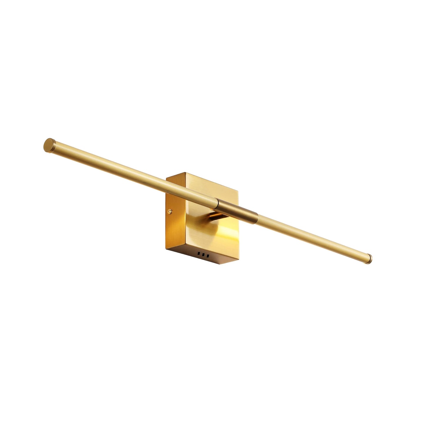 JONATHAN Y JYL7022B Makena 28" Dimmable Integrated LED Modern Metal Wall Sconce Contemporary Minimal 3000K 10W Bulbs Entryway Lobby Bathroom Bedroom Living Room, Gold