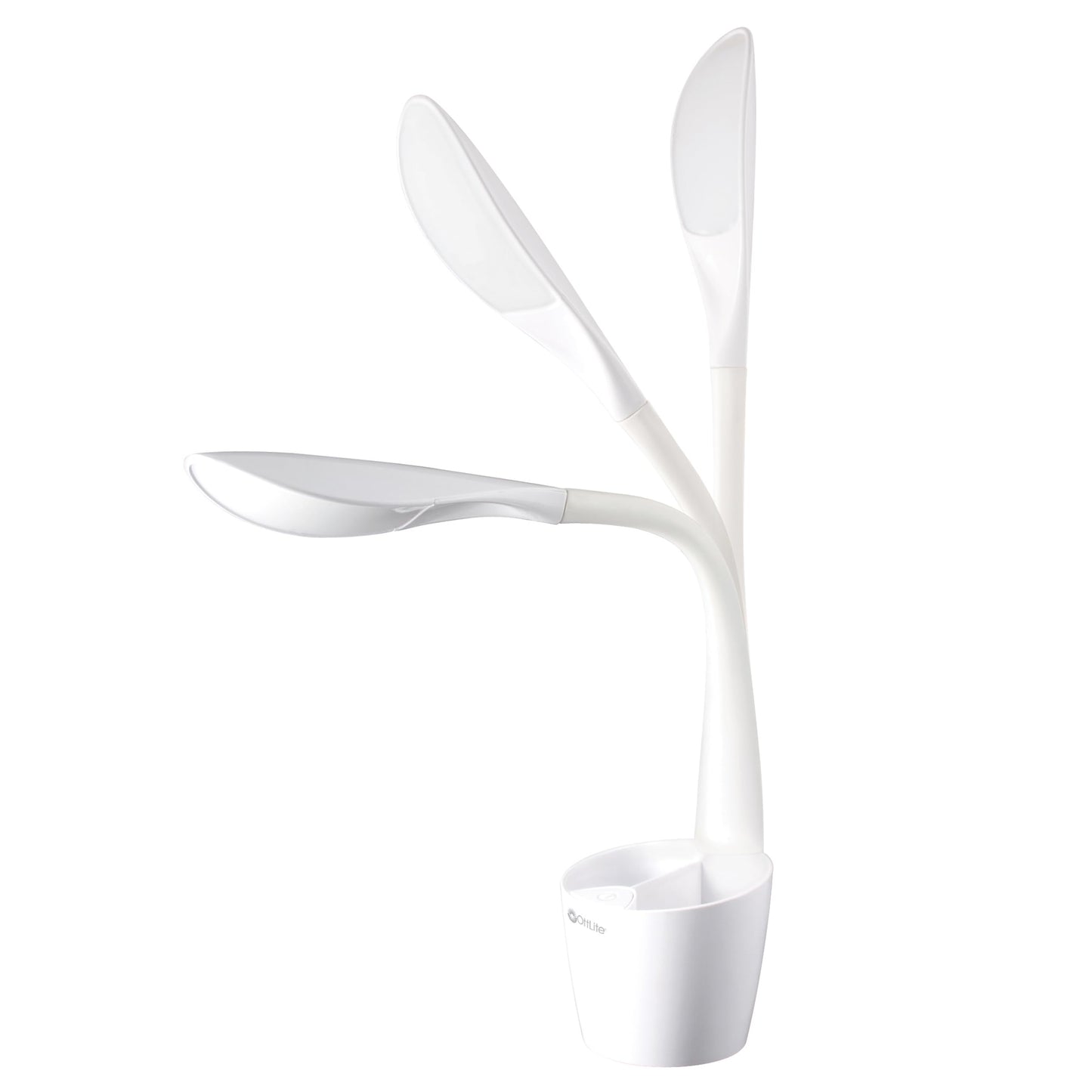 OttLite LED Desk Lamp Space Organizer with Flexible Neck Height - 4 Brightness Settings with Touch Activated Controls, Energy-Efficient Natural Daylight LEDs for Home Office, Desk, & Dorms