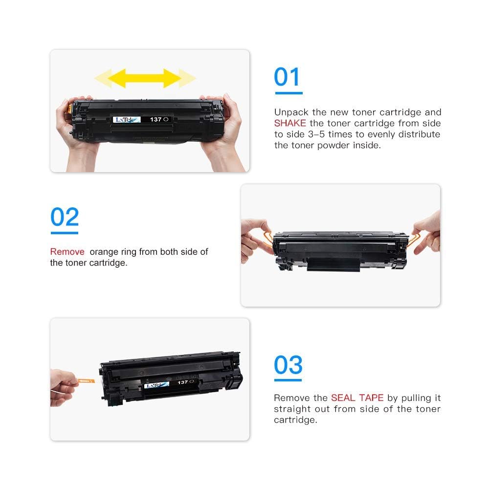 LxTek Compatible Toner Cartridge Replacement for Canon 137 Toner Cartridge CRG137 CRG 137 to use with ImageClass D570 MF236n MF232w MF216n MF244dw MF242dw MF232w(4 Pack, Black)