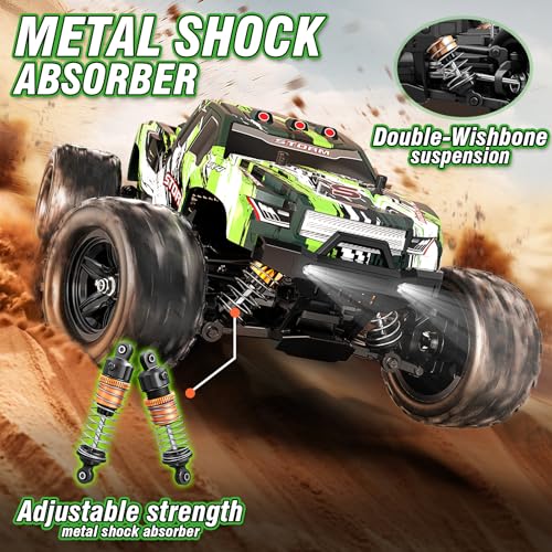 X-TMAGA Rc Cars 1:18 All Terrain RC Car for Adults & Boys (18305), 4WD Off-Road RC Truck High Speed Fast 40+ KPH, 4X4 Waterproof Remote Control Car with 2 Rechargeable Batteries